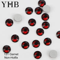 YHB 101-133Cold Fixation Crystal Cristales Flatback Silver Back Non Hotfix Rhinestones For Bags Shoes Garment Phone DIY Nail Art