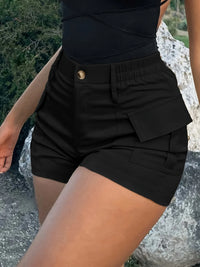 2025 Spring Casual Women's Short Pants High Waist Button Streetwear Y2K Short Pocket Cargo Shorts