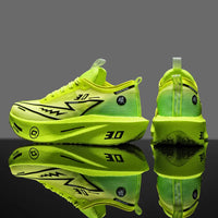Men's Carbon Board Sneakers Anti-slip Cushioned Comfortable Racing Training Running Shoes Mesh Tennis Shoes Casual for Women