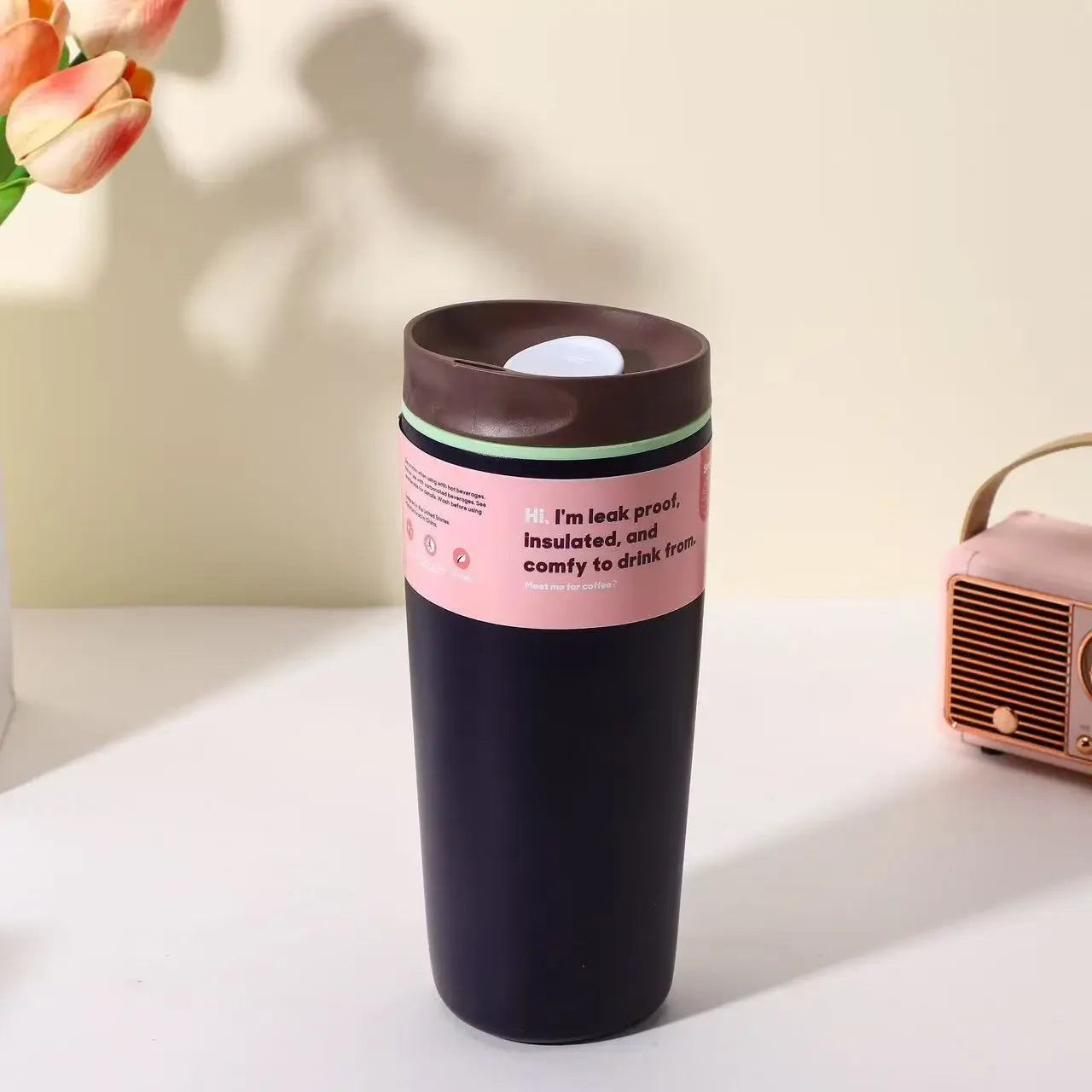 Stainless steel insulated cup, simple and fashionable, suitable for coffee drinking, portable for outdoor use, and can be carrie