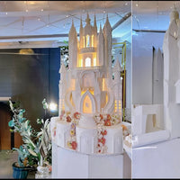 Magical Wedding Castle Backdrop With LED For Event Decoration