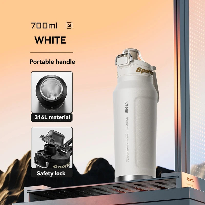 Insulated Cup Stainless Steel Outdoor Sports Water Bottle Thermal Mug Office and Home Keeps Cold and Heat Vacuum Flask