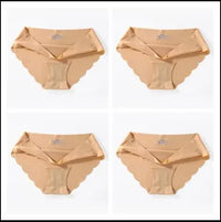 4 PCS/Lot Seamless Panties for Women Plain Panties Slip Silk Female Underwear Soft Thin Light Panti Culotte Femme Underpants