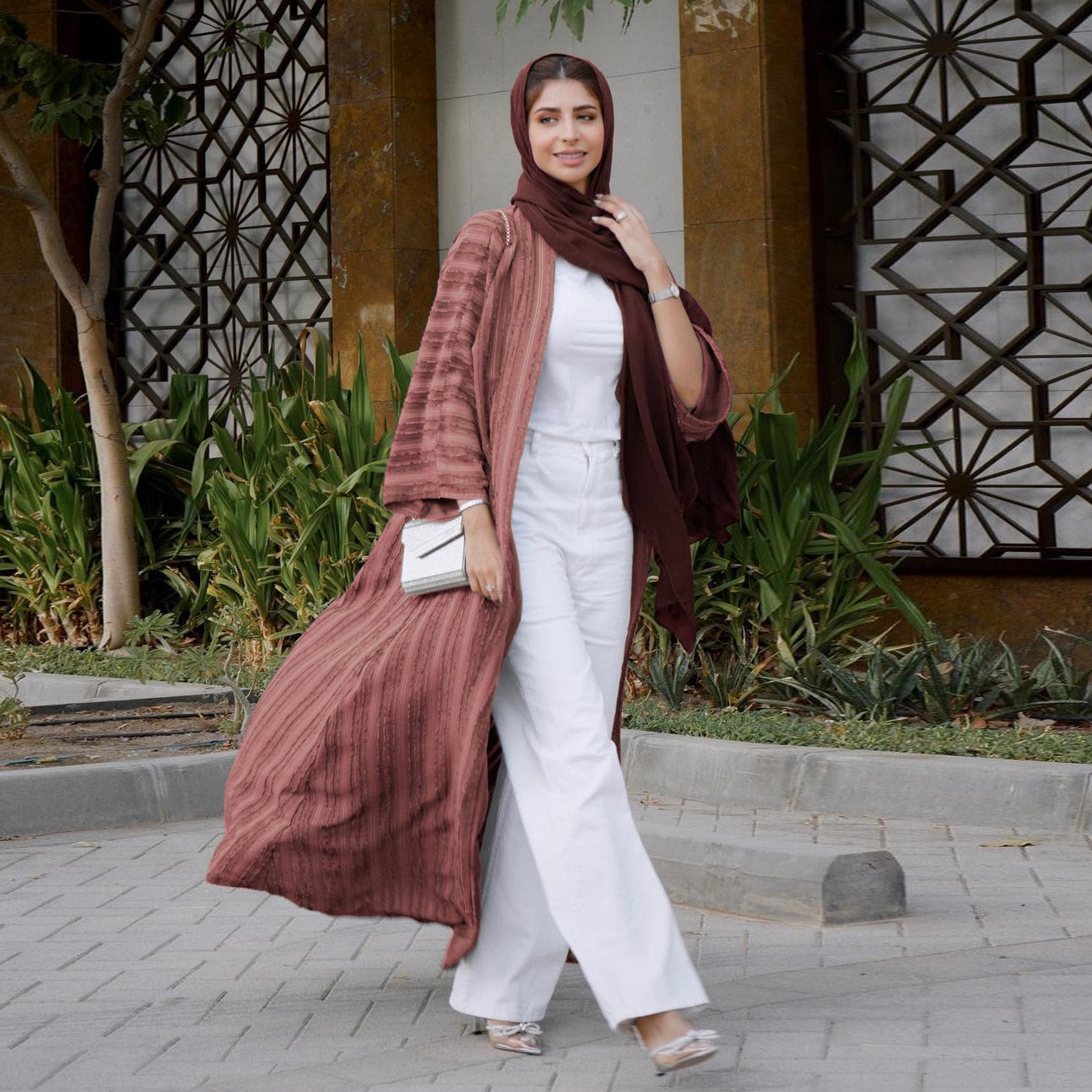 Dubai Muslim Dress Women Kaftan Kimono Jubah Long Robe Abaya Hijab Dresses Elegant Islamic Clothing Turkey Arabic Dress Abayas