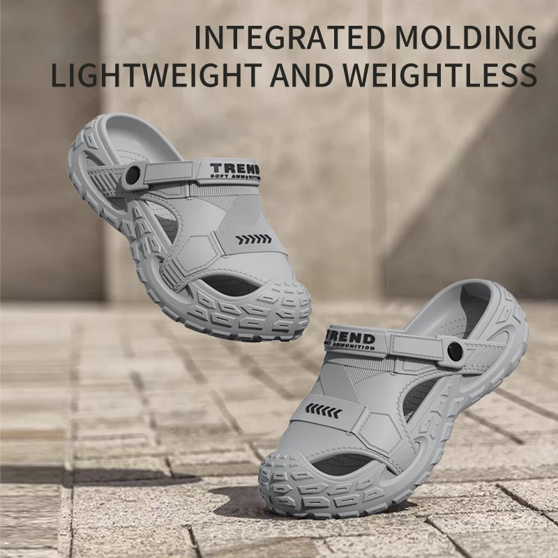 EVA Men's Outdoor Summer Wearable Clog Shoes Anti-Slip Breathable Odor-Resistant Slip-Resistant Sandals