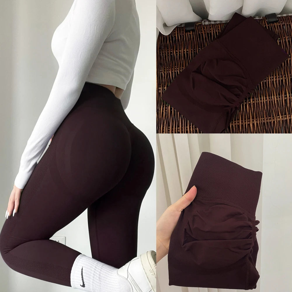 Yoga Leggings Women Fitness Running High Waist Slim Pants Push Up Sport Scrunch Butt Legging Gym Athletic Jogging Workout Female