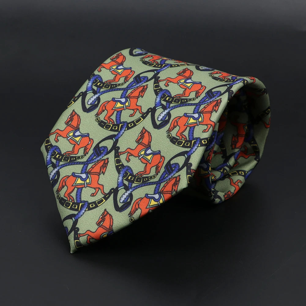 Vintage Men's Tie Geometry Paisley Khaki Blue Necktie Soft Chic Bohemian Print 9cm Ties For Men Wedding Business Daily Accessory