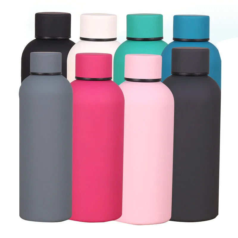 750/500/350ML Small Mouth Thermos Cup Outdoor Car Stainless Steel Coke Bottle Double Layer Vacuum Cup Sports Kettle Gym