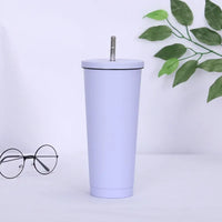 Stainless Steel Insulated Vacuum Drinking Cup with Tumbler Lid and Straw, 500/750ml Beer Mug, Tea Mug, Travel Cup