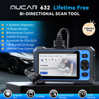 MUCAR 632 OBD2 Diagnostic Tool AI Assisted Bi-directional CANFD Protocal ECM/TCM/ABS/SRS Diagnosis 15 Reset Lifetime Free Update