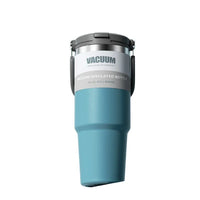 Portable Stainless Steel Thermal Cup , Large Capacity, Handheld with Dual Drinking Straw, Insulates Hot & Cold,Ideal for