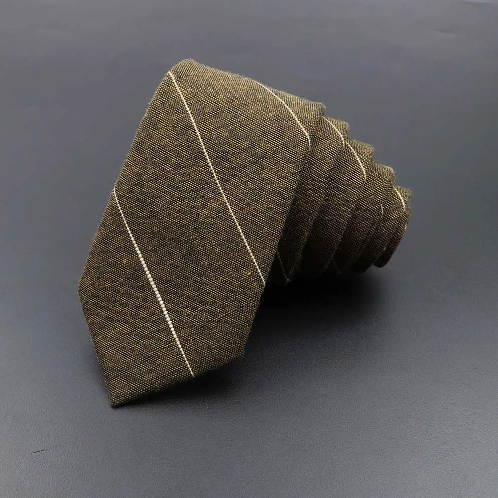 High Quality Plaid Striped Cotton Handmade Tie Men Necktie Narrow Collar Slim Casual Ties Business Party Suit Accessories Gift