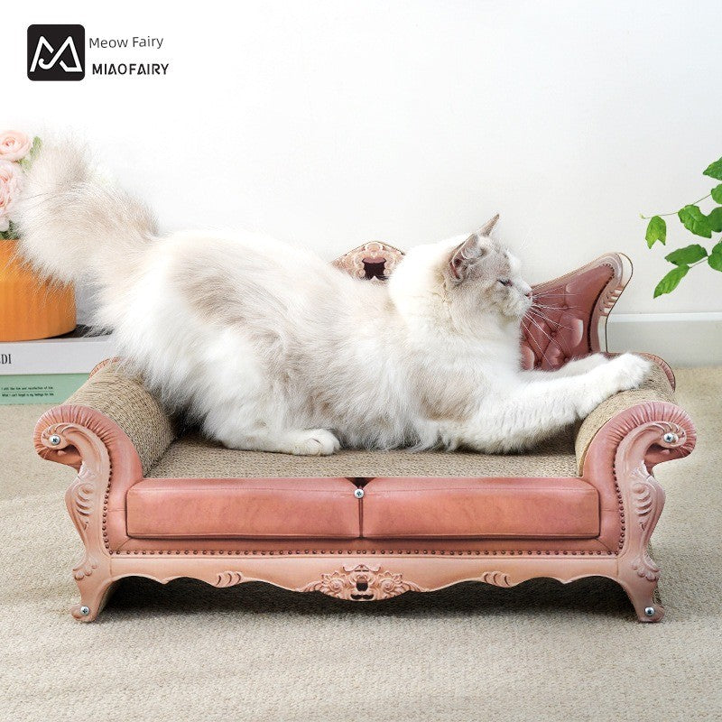 Meow Fairy Cat Sofa Corrugated Paper Cat Scratch Board Cat Nest Integrated Replaceable Removable Scratching Board Grinding Claw Cat Toy