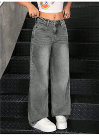Elastic denim jeans 2025 new fashion low waist loose and trendy women's jeans