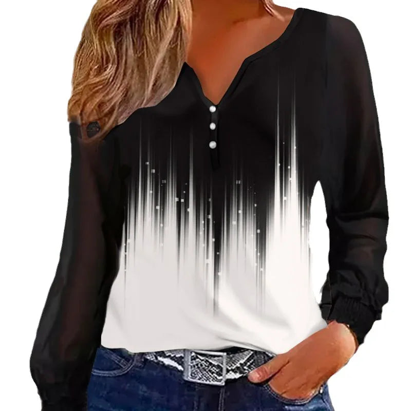 Eyelet Cold Shoulder Top O Neck Long Sleeve Summer T Shirt Tops Blouses Sexy Women Fashion