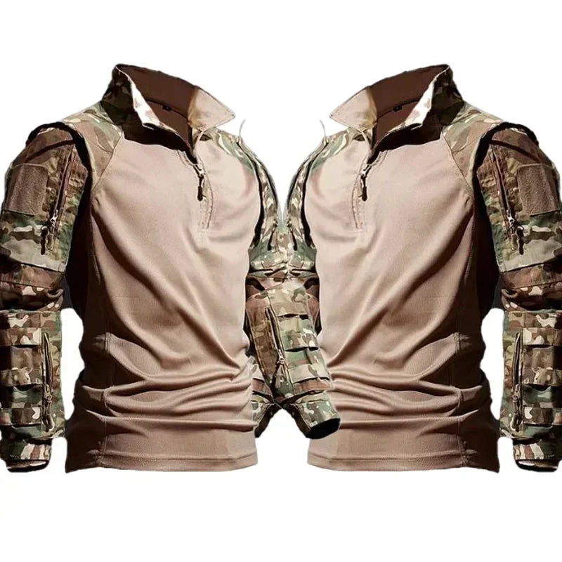 Outdoor Camo Suits Tactical Shirts Training Set Multi-pocket Work Wear Pants Men Clothing Hunting Clothes Wear-resisting