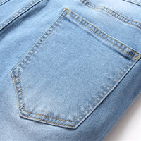 Men Holes Stretch Skinny Beggar Jeans Pants Spring Street Ripped Distressed Male Pencil Denim Pants