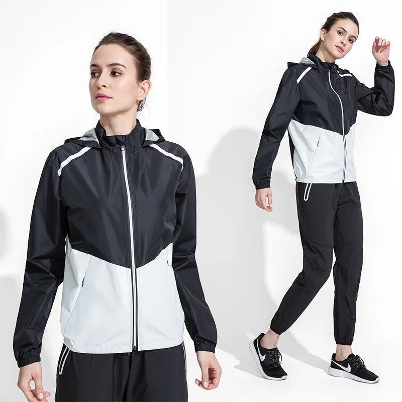 Sports Sweat Sauna Suit for Men and Women, Sweat Trousers, Running, Weight Loss, Fitness Clothing, Drop Body Suit, Jacket, Tops