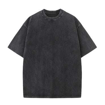 Men's Summer T-shirt 230G Heavy Cotton Vintage Washed T-Shirts Oversized Short Sleeve Loose Streetwear Short Sleeve Tops Tee