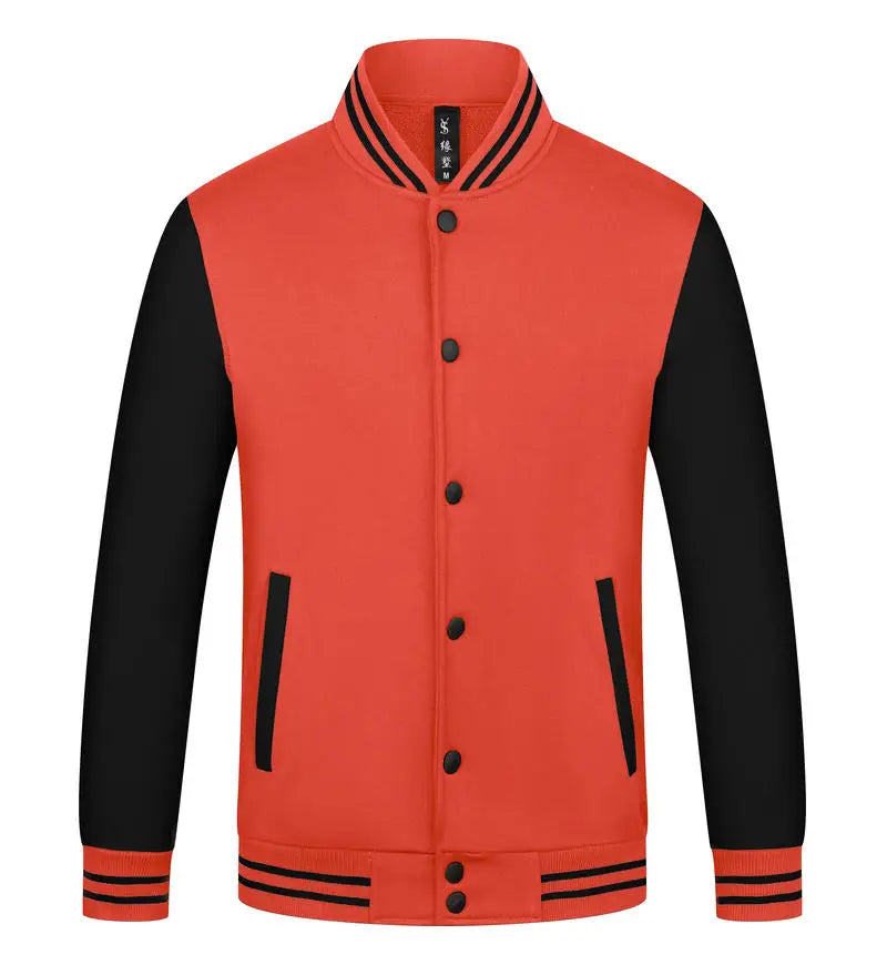 Mens Jacket Trend New Button Casual Coats Round Neck Baseball Uniform  Spring And Autumn Tide Brand Clothes Print LOGO LS-2211