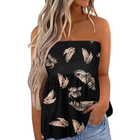 2022 Women Sexy Tube Top Summer Women Casual Tank Crop Tops Solid Color Elastic Design Backless Breathable Strapless Tops