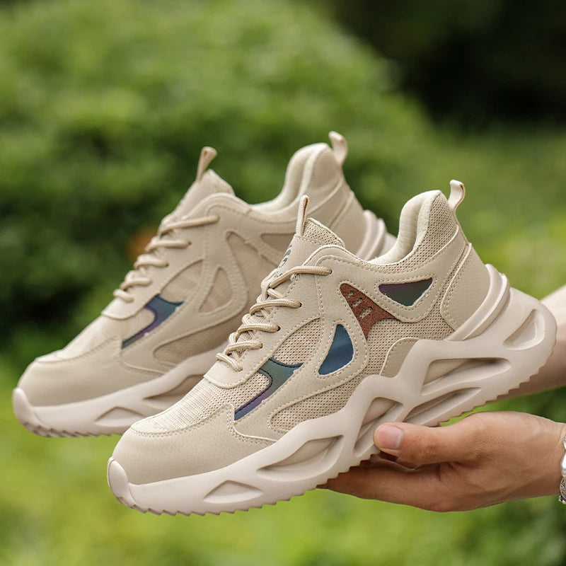 Work Sneakers Men Steel Toe Shoes Spring and Autumn Annals Safety Breathable Shoes Puncture-Proof Boots Fashion Indestructible