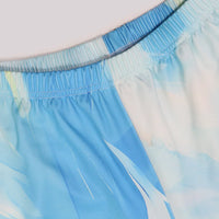 CM.YAYA Beach Holiday Print Women's Set Strapless High Low Blouse Top and Pants Suit 2025 Street Summer Two 2 Piece Sets Outfit