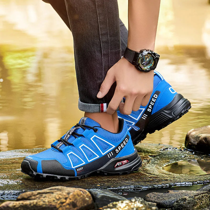 Men's Hiking Shoes All-terrain Outdoor Sports Shoes Breathable Mesh Non-slip Wear-resistant Hiking Shoes Outdoor Cycling Shoes