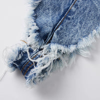 Xingqing Sexy Women Hot Pants Summer Clothes Jeans Micro Shorts Denim Daisy Dukes Low Waist Shorts Fashion Beach Streetwear