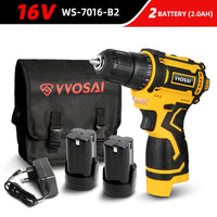 VVOSAI 16V MAX Brushless Cordless Drill 32N.m Electric Screwdriver 25+1 Torque Settings 2-Speeds MT-Series Power Tools