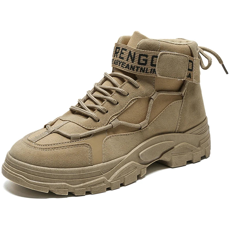 Tactical Boots Men Work & Safety Shoes Casual Sneakers Genuine Leather Men's Motorcycle Boots Mens Shoe Free Delivery Shoes High