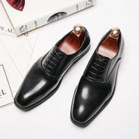 Fashion Business Men Shoes Formal Lace Up Dress Shoes Men Oxfords Footwear High Quality Leather Shoes for Men Zapatos De Hombre