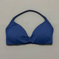 HISTELLO Strappy Bra Gym Top Women High Support Thin Strap Halter Sports Seamless Bras Scrunch Push-up Workout Yoga Tank Tops