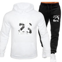 The sweatshirt hoodie is a men's set for Spring 2025 and a women's set for women's sportswear featuring a hoodie and sweatpants