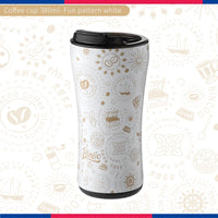 380ml Insulated Coffee Mug Stainless Steel Tumbler Water Thermos Vacuum Flask Mini Water Bottle Portable Travel Mug Thermal Cup