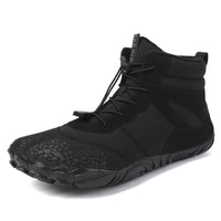Winter Warm Running Barefoot Shoes Women Men Rubber High Ankle Boots Waterproof Non-Slip Breathable for Trekking Climbing