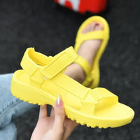 Sandals Woman Summer 2025 New Fashion Platform Sport Casual Flat Sandals Non-slip Outdoor Beach Sandalias Chaussure Femme