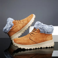 Winter Boots for Men 2025 New Plush Snow Boots Men Ankle Boots Warm Black Couple Cotton Couples Platform Shoes Sneakers