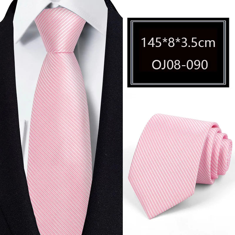 Luxury 56 Colors New Men's Tie Classic Floral Stripe Plaid 8cm Jacquard Neck Tie Necktie For Men Business Wedding Party