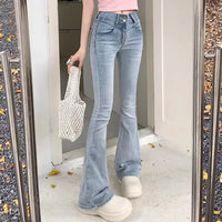 Womens Jeans Lace Denim Pants for Women High Waist Shot Bow Tie Stylish Loosefit Trousers Office Medium Wash 2025 Quality Cool Z