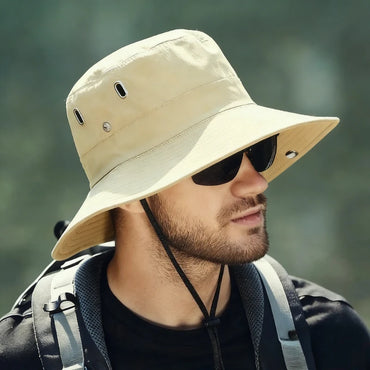 Mens Wide Brim Sun Hat Waterproof UPF50 Plus UV Protection Bucket Hat for Fishing Hiking Camping Summer Outdoor Fishing Hat