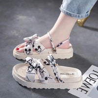 Sandals for Women Platform Strappy Orthopedic Summer New Comfortable Roman Sandals Woman Butterfly Flat-heeled Shoes Trend 2024