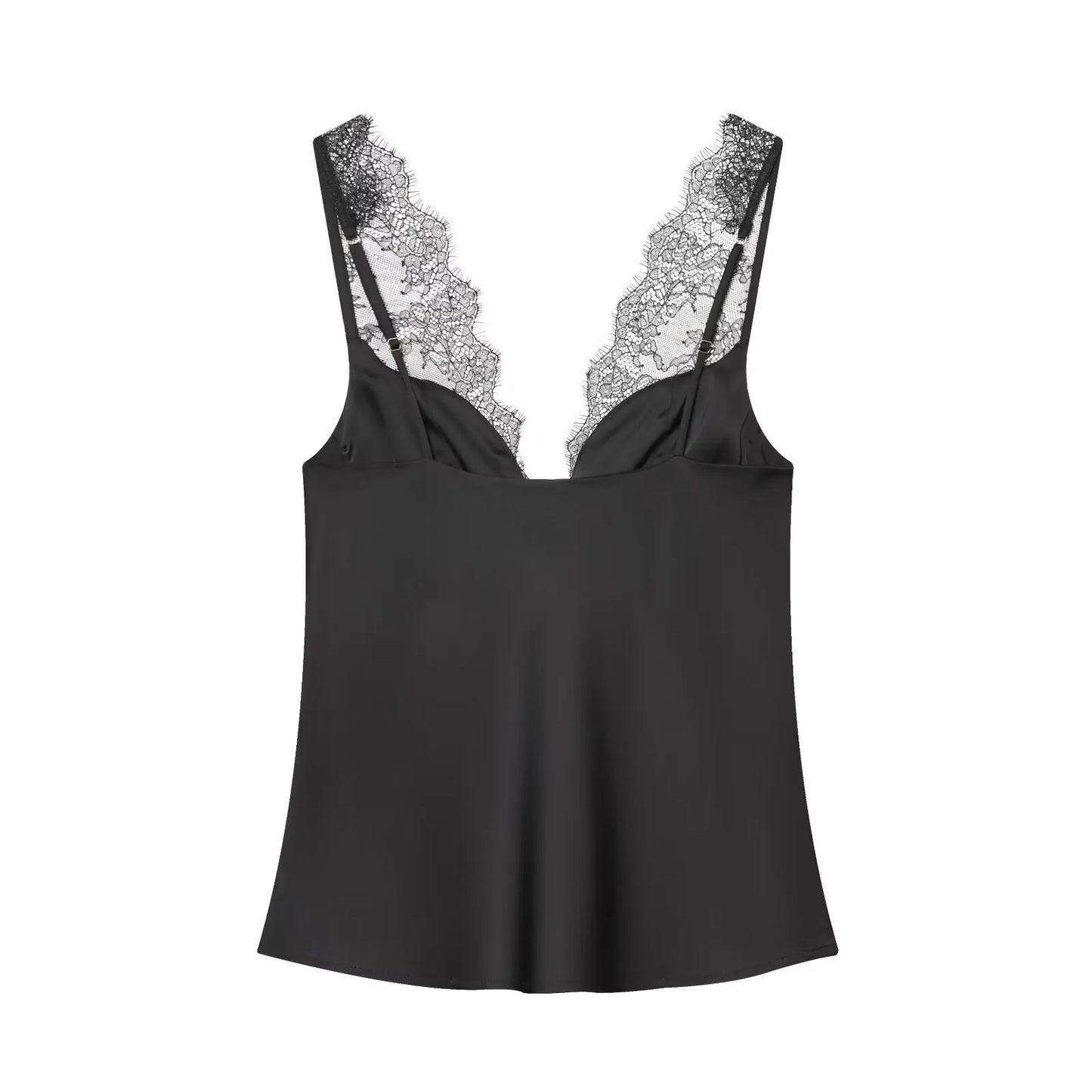 TFMLN Women Lace Splice Sexy Sling Sleeveless Tops 2026 New Fashion Deep V Neck Elegant Outfit Chic Street Casual Clothing