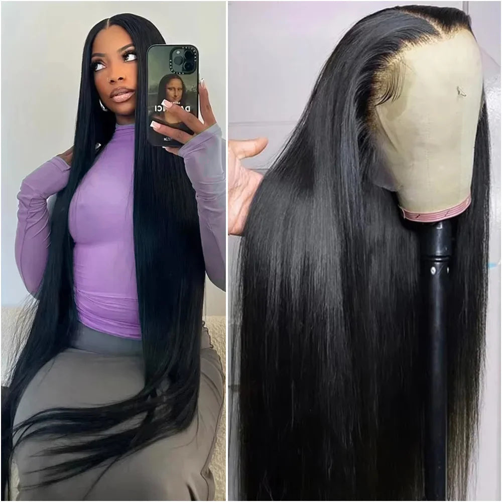 220 Density Bone Straight Human Hair Frontal Wig 13x6 Hd Transparent Lace Front Wigs For Women 13x4 Pre Plucked Brazilian Wigs