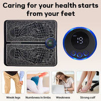 Foot Massger Sole Massage Pad Feet Muscle Stimulation 8 Modes 19 Level Relax Improve Blood Circulation Relief Pain Relax Feet