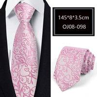 Luxury 56 Colors New Men's Tie Classic Floral Stripe Plaid 8cm Jacquard Neck Tie Necktie For Men Business Wedding Party