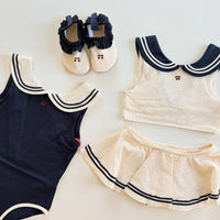 Baby Swimwears Navy Style Boy One-Pieces Sunscreen Girls' Swimsuit Kids Swimwear for Girls Bikinis Bebe Swimming  Boys Swimsuits