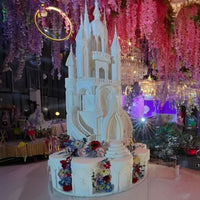 Magical Wedding Castle Backdrop With LED For Event Decoration