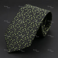 Novelty Men's Tie Floral Rose Constellation Designed Wave Lines Pattern Red Blue Green Neckties Fit Party Dinner Wedding Cravat