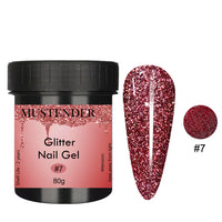 80g DISCO Gel Colorful Reflective Glitter Nail Gel Polish Sparkling Auroras Laser Gel Shiny Sequins UV Gel Varnish Manicure